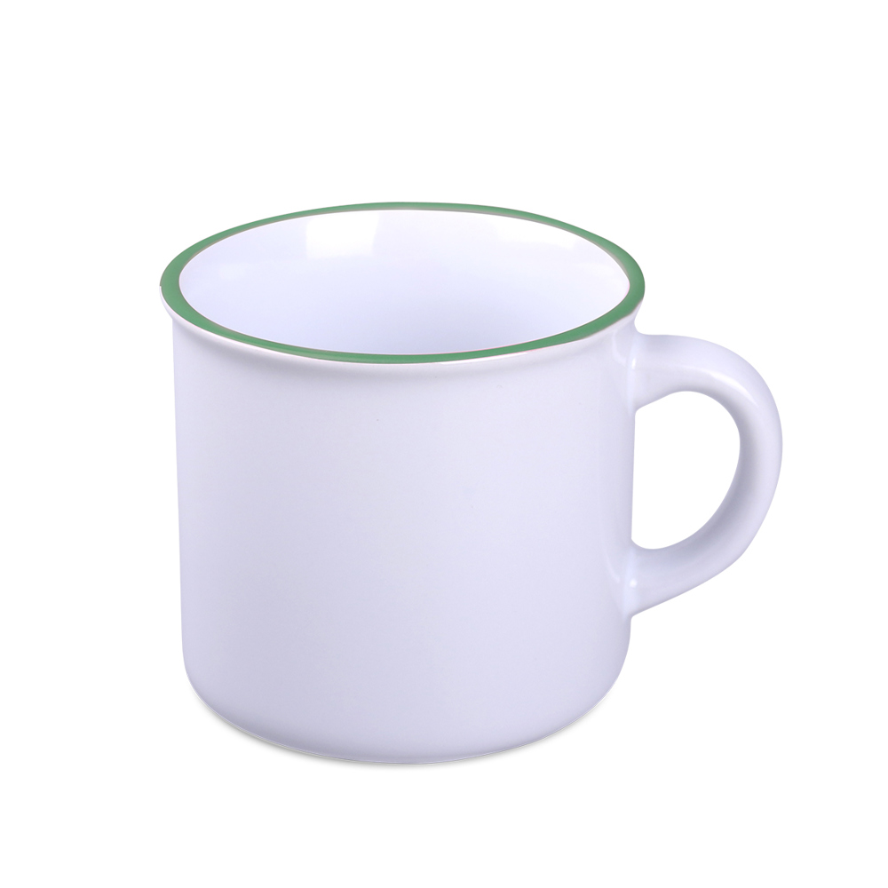 Sublimationstasse Loft Art 290ml weiß/schwarz - white/green