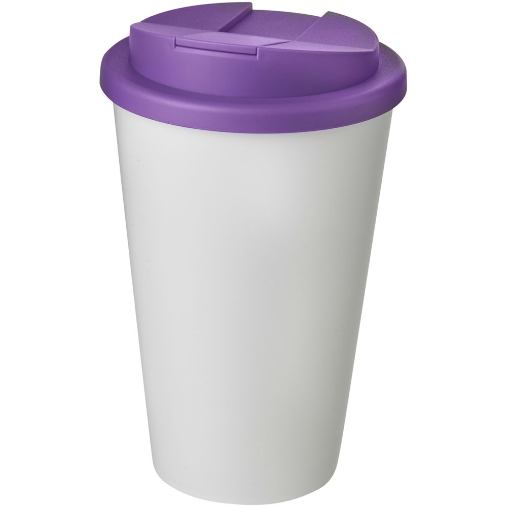 Americano® 350 ml Isolierbecher mit auslaufsicherem Schraubverschluss - weiss, lila