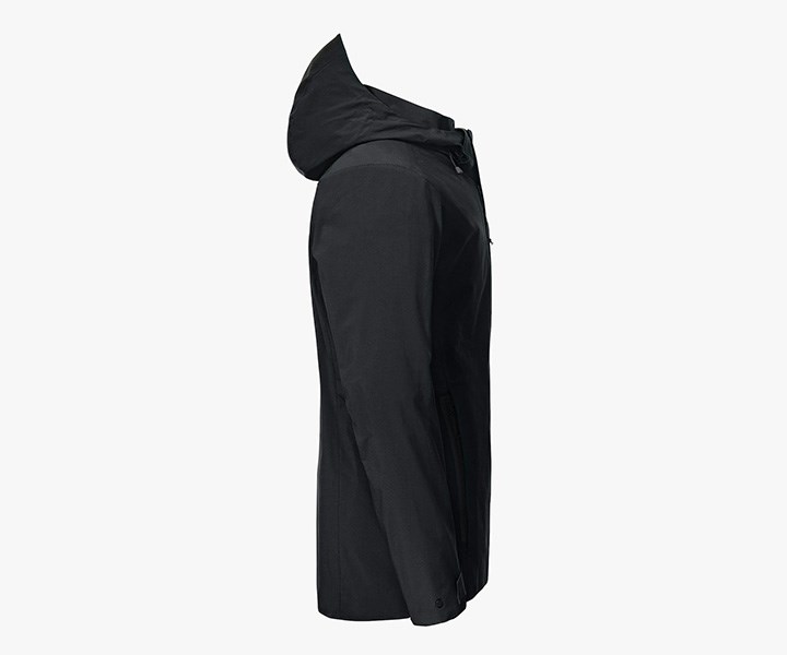 High-End Wetterfest ZipIn Schutzjacke Herren, Schwarz