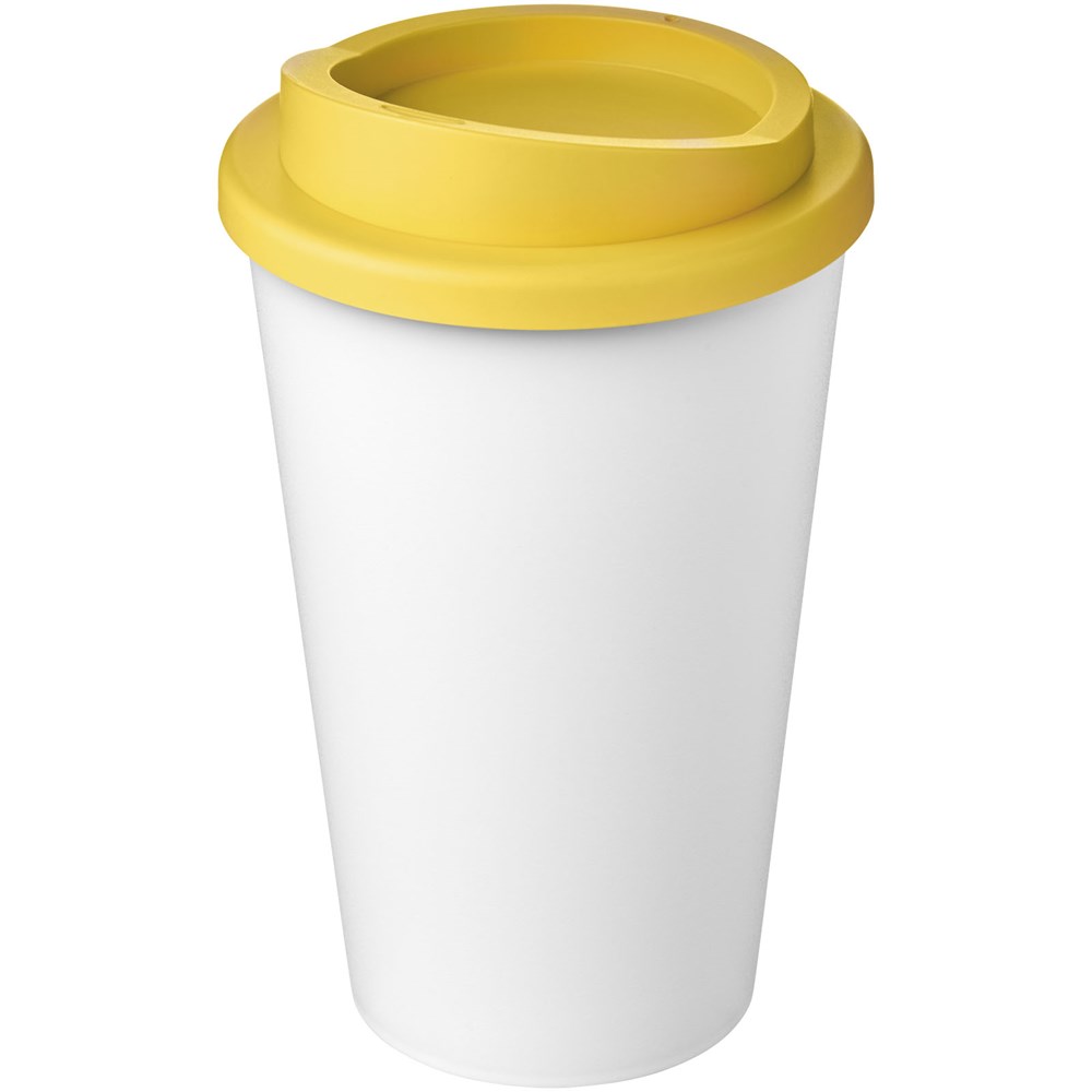 Americano® Eco 350 ml recycelter Becher - weiss, gelb