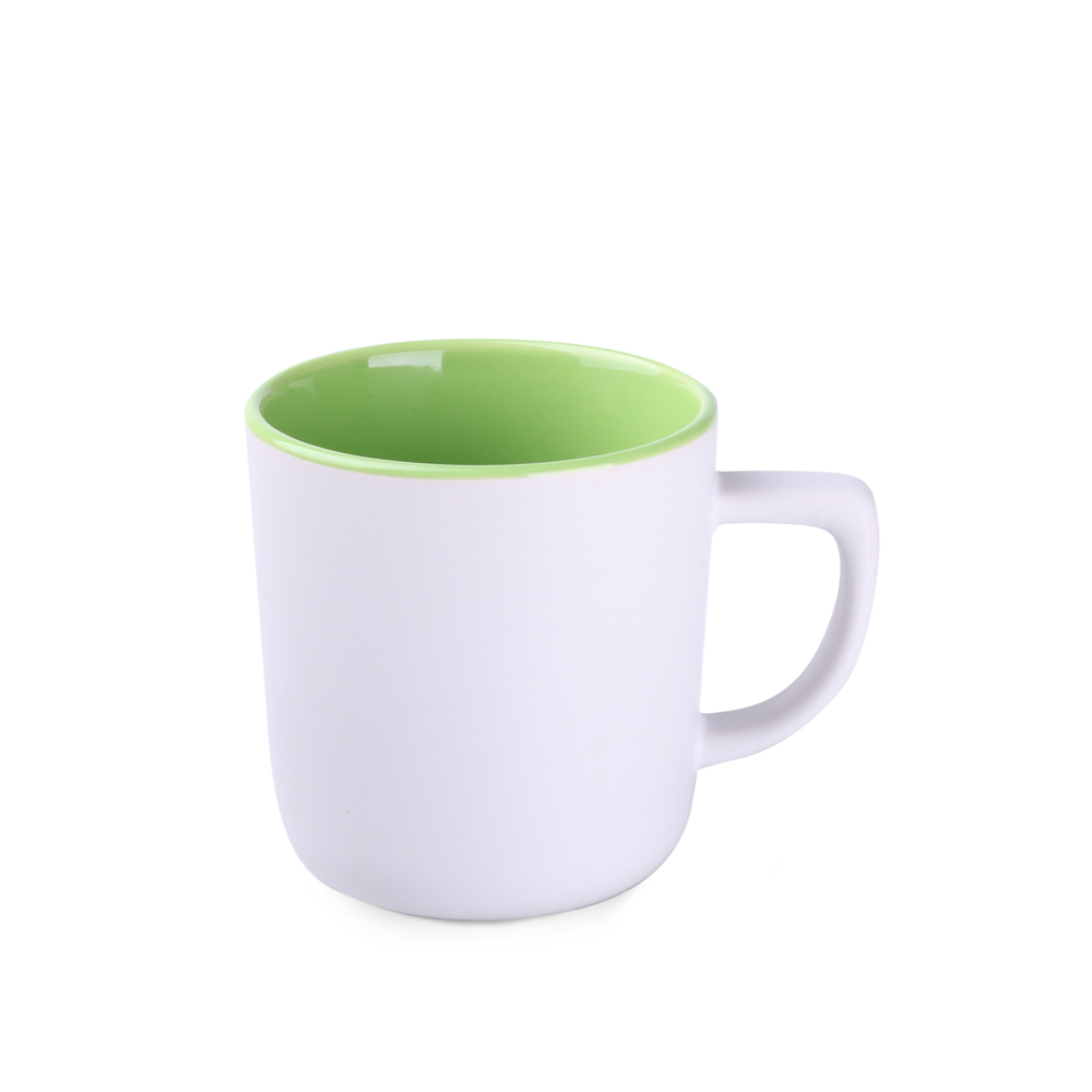 Becher Rico Pure 250ml weiß/rot - white/light green