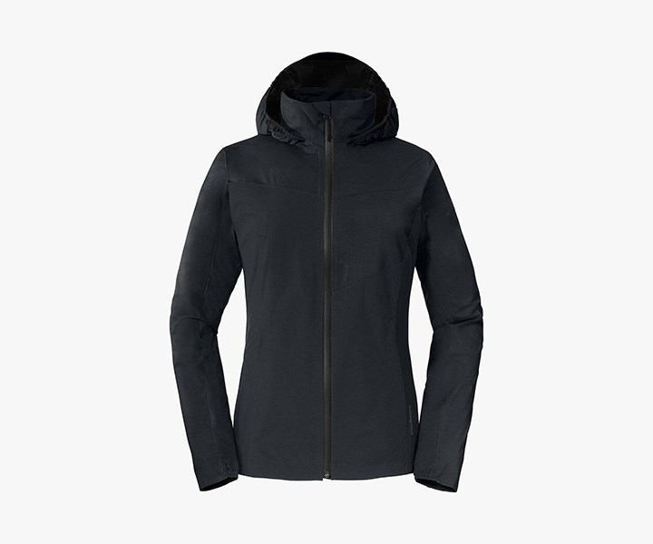 Packaway Regenjacke Damen, Schwarz
