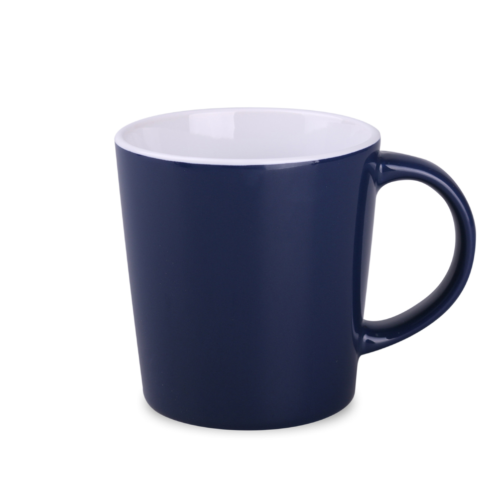 Becher Berg 380ml weiß - navy blue/white