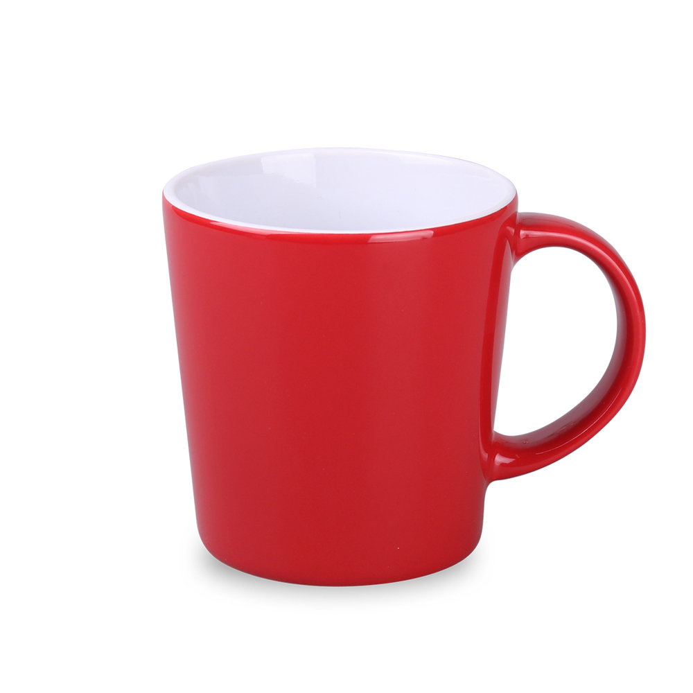 Becher Berg 380ml weiß - red/white