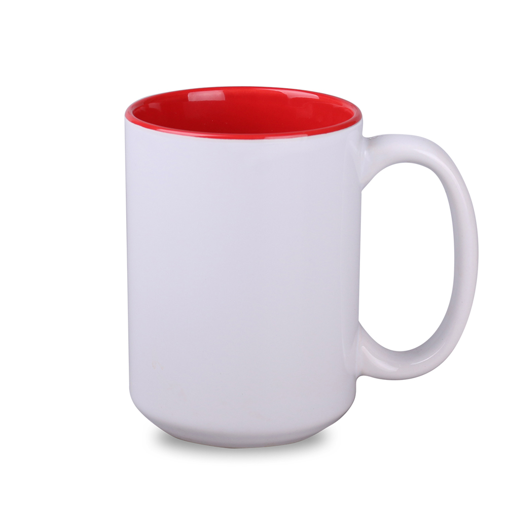 Becher Nevada Duo 450ml weiß/schwarz - white/red