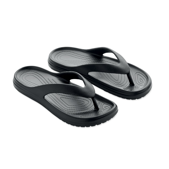 EVASLIP - Zehensandalen Größe 42/43 - schwarz