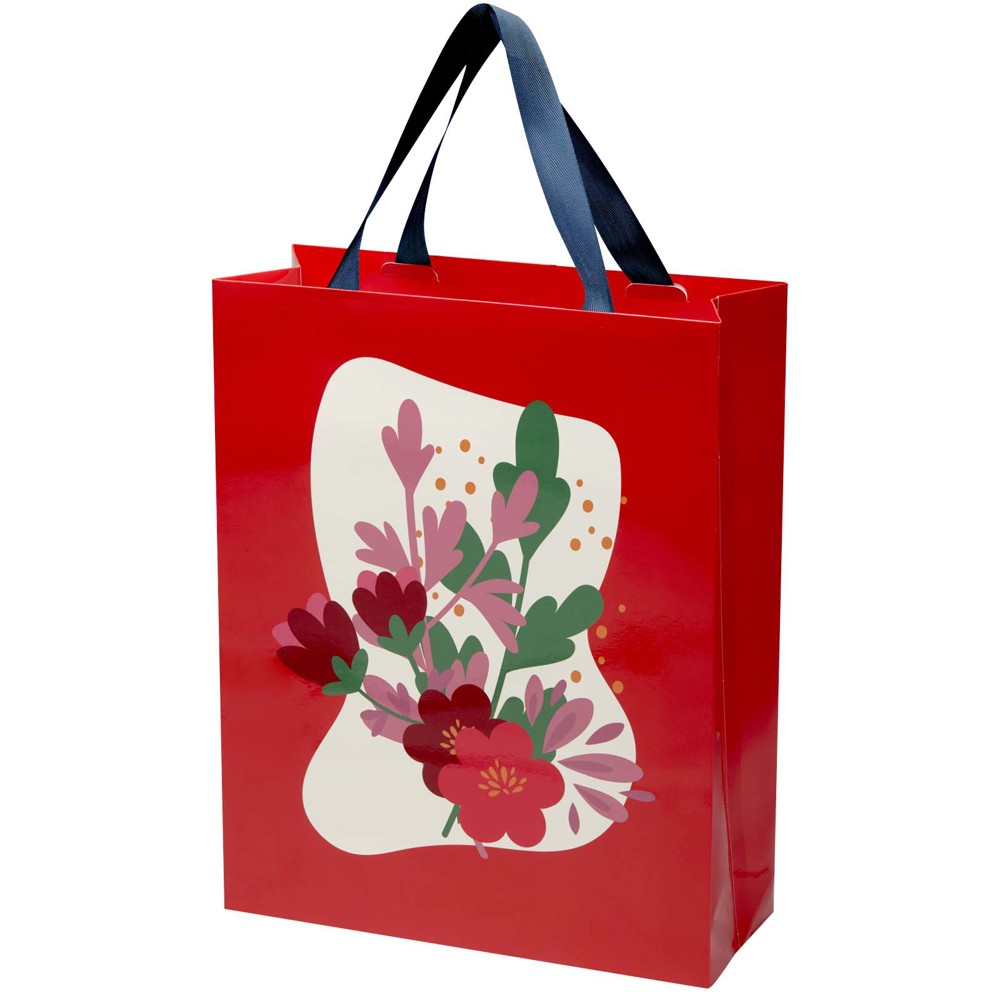 Smartfold Papiertüte, 230 g/m², mit Bandgriffen und matter Laminierung – 31 x 12 x 39 cm - blau