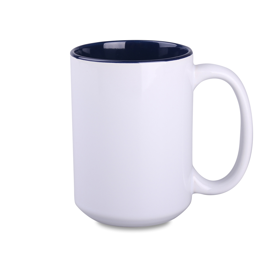 Becher Nevada Duo 450ml weiß/schwarz - white/navy blue