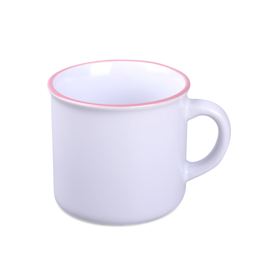 Sublimationstasse Loft Art 290ml weiß/schwarz - white/pink