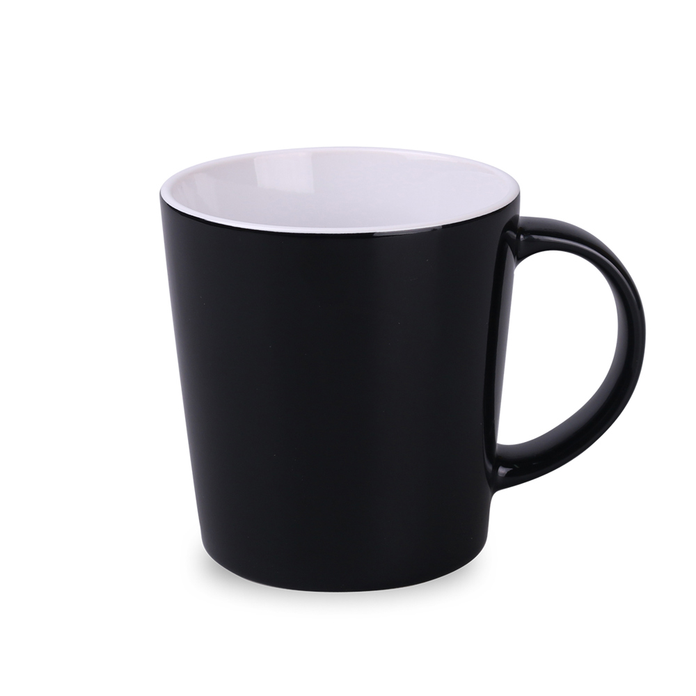 Becher Berg 380ml weiß - black/white