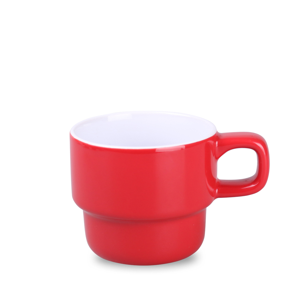 Becher Astrid 230ml hellblau/weiß - red/white