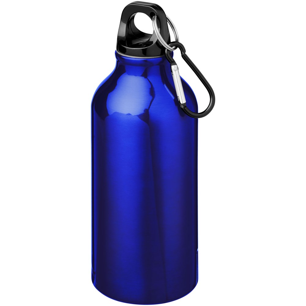 Oregon 400 ml Aluminium Trinkflasche mit Karabinerhaken - blau