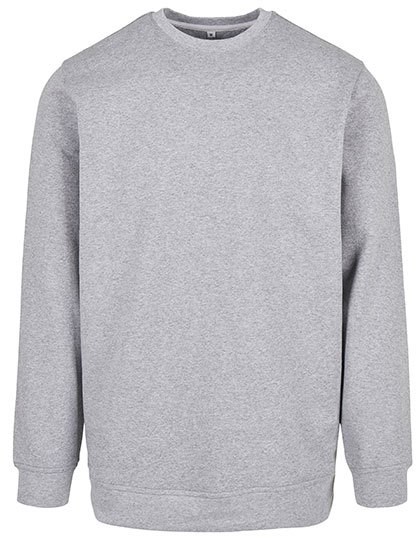 Build Your Brand Basic - Basic Crewneck - Heather Grey