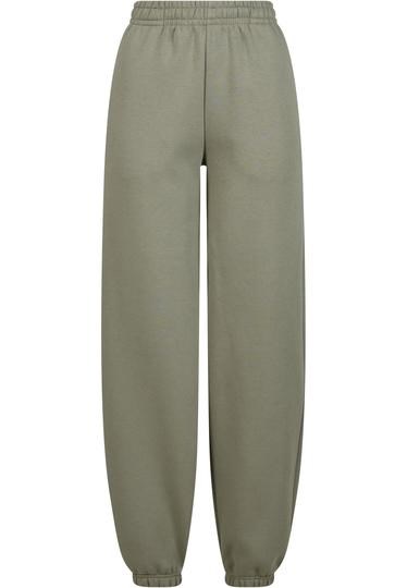 Build Your Brand - Ladies Fluffy Sweatpants - Pale Olive