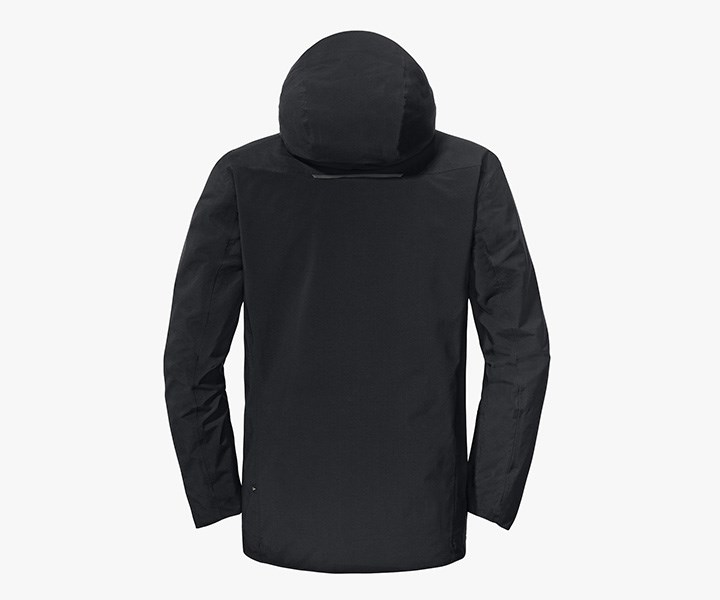 High-End Wetterfest ZipIn Schutzjacke Herren, Schwarz