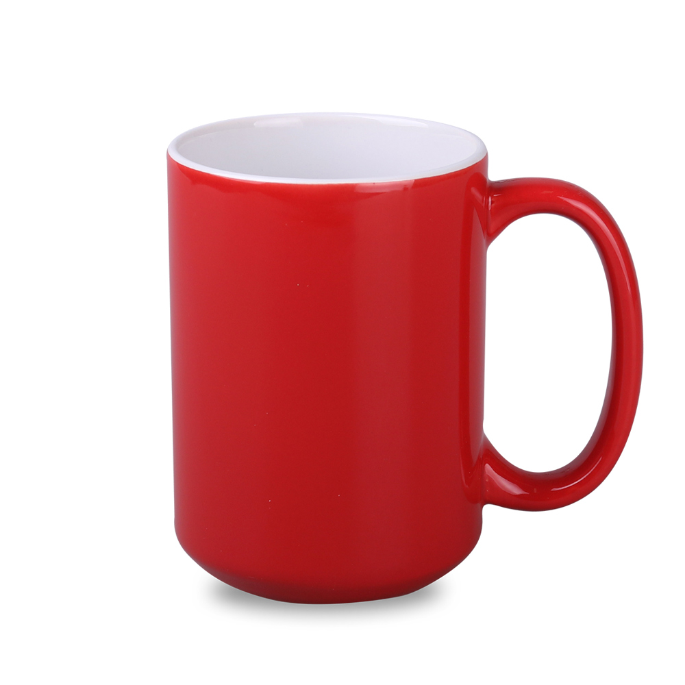 Becher Nevada 450ml weiß - red/white