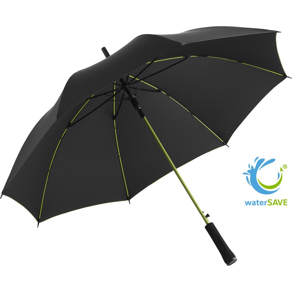 1084 AC-Stockschirm Colorline - schwarz-limette