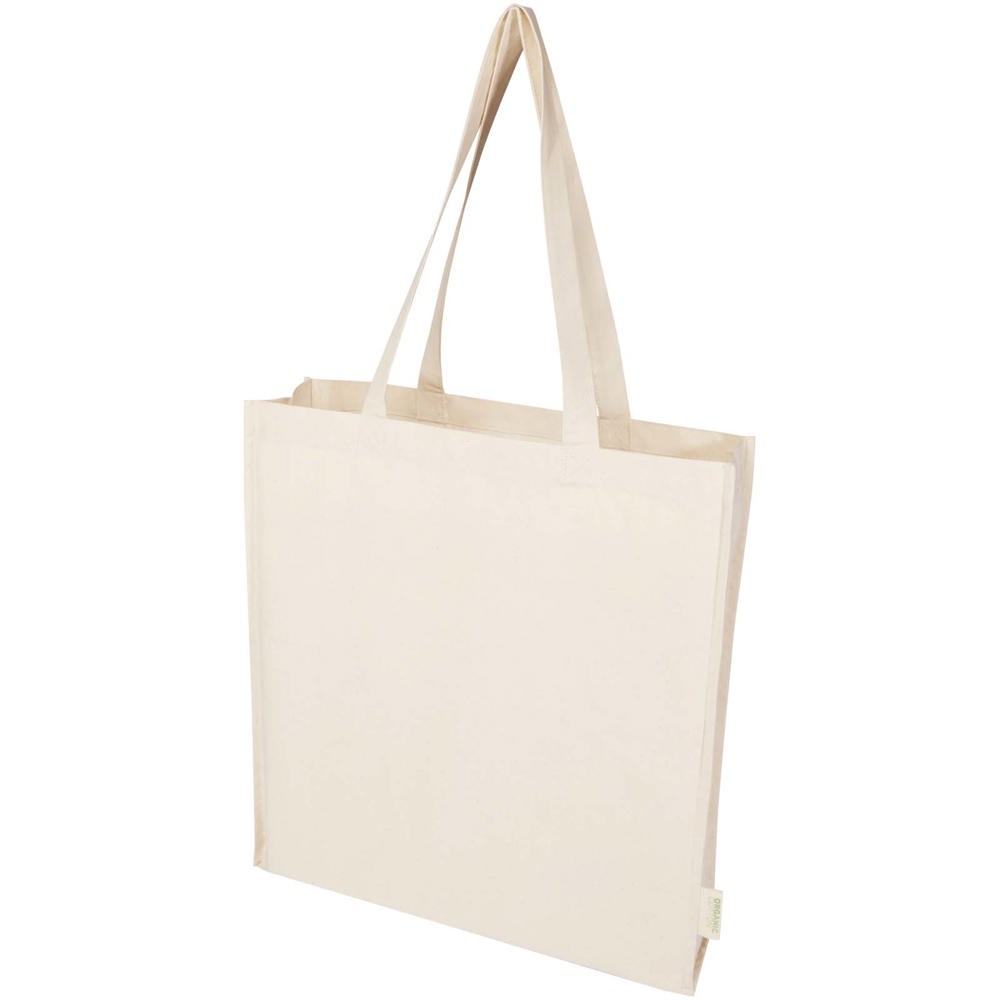 Odisha 180 g/m² OCS Bio Tragetasche mit Seitenfalten 14L  - natur