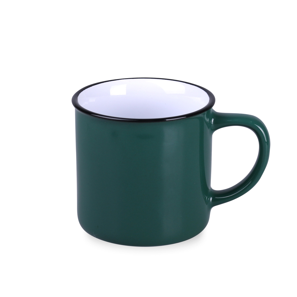 Becher Loft 300ml weiß - dark green/white