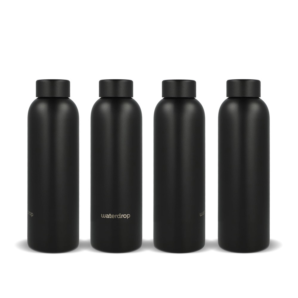 Waterdrop Edelstahlflasche mit Stahldeckel 600 ml