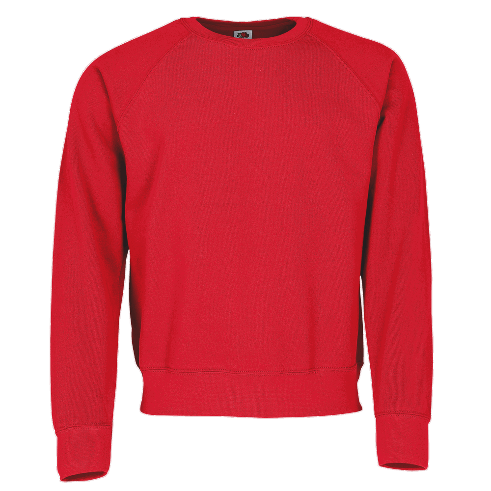 622160 - Classic Raglan Sweat, weiß, L - Rot