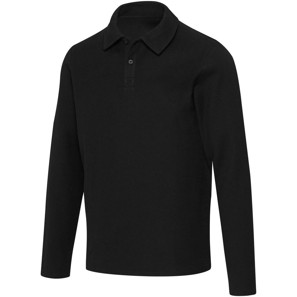 Apollo Langarm Poloshirt Unisex - Schwarz