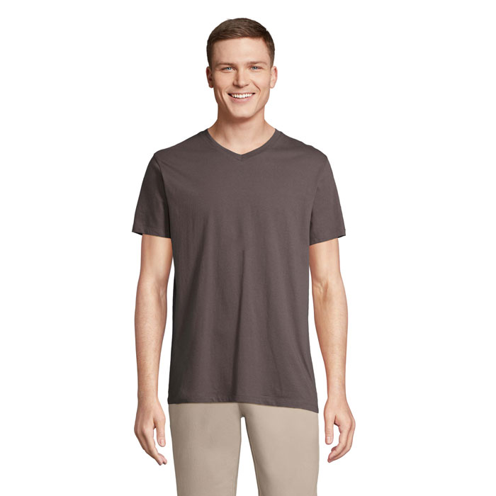 REGENT V - REGENT V  V-NECK T-SHIRT - dunkelgrau