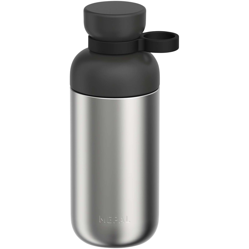 Mepal Vita 500 ml Trinkflasche aus recyceltem Edelstahl (Kohlensäure geeignet) - Schwarz