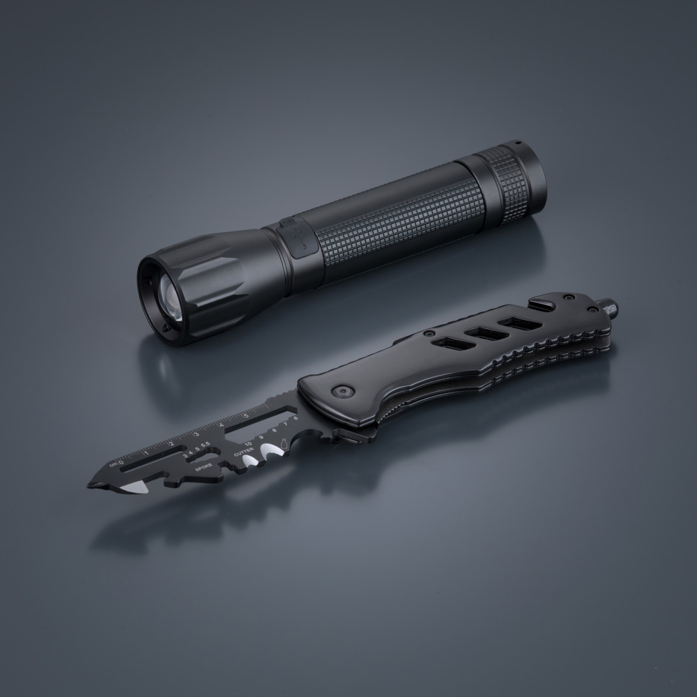 Optima Rescue Set: Rettungswerkzeug & große Taschenlampe