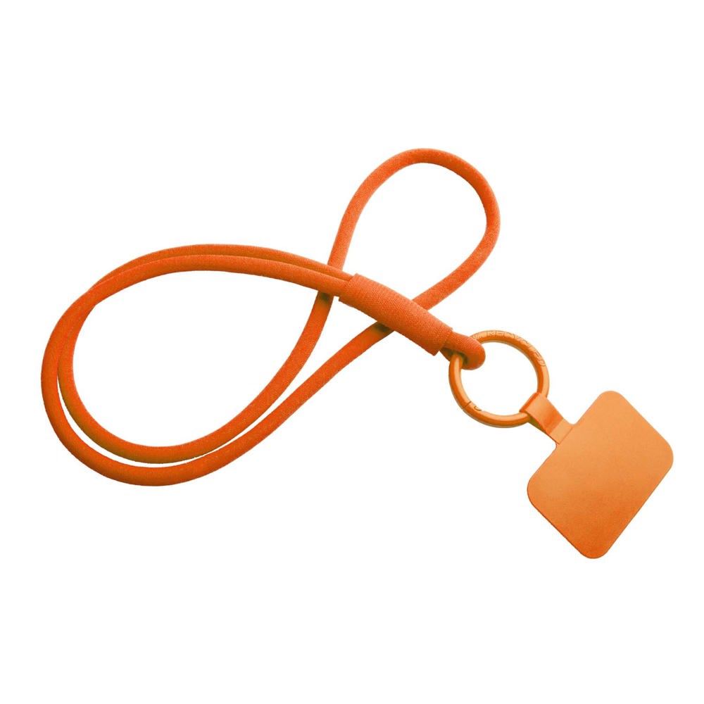 Tubyard Lanyard mit Telefonhalterung und elastischem Band - orange