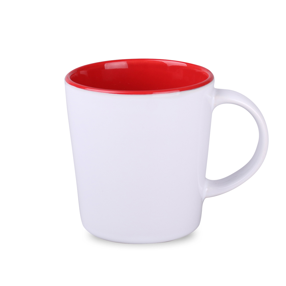 Becher Berg Art Solid 380ml weiß/rot