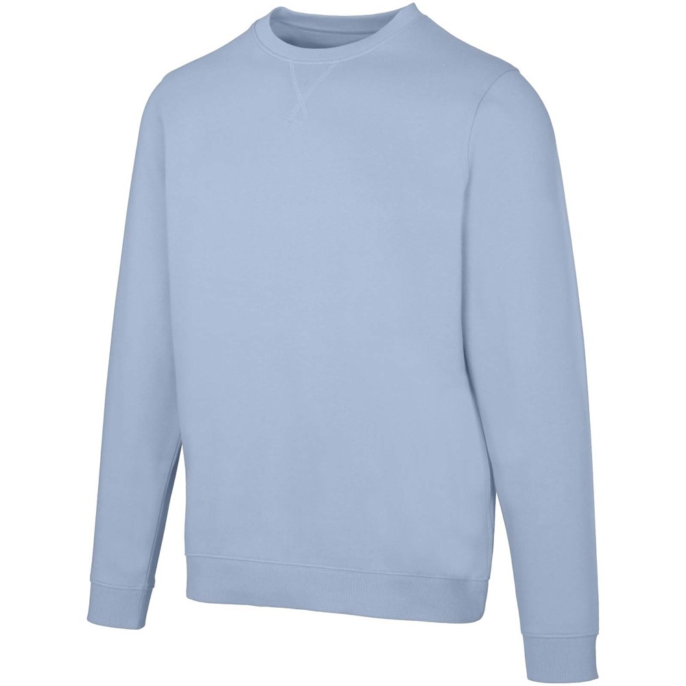 Jasper 280 g/m² Pullover mit Rundhalsausschnitt aus recycelter Bio Baumwolle (OCS), unisex - Nebelblau