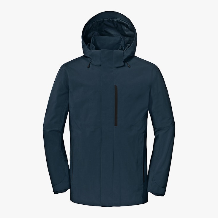 High-End Wetterfest ZipIn Schutzjacke Herren - dunkelblau